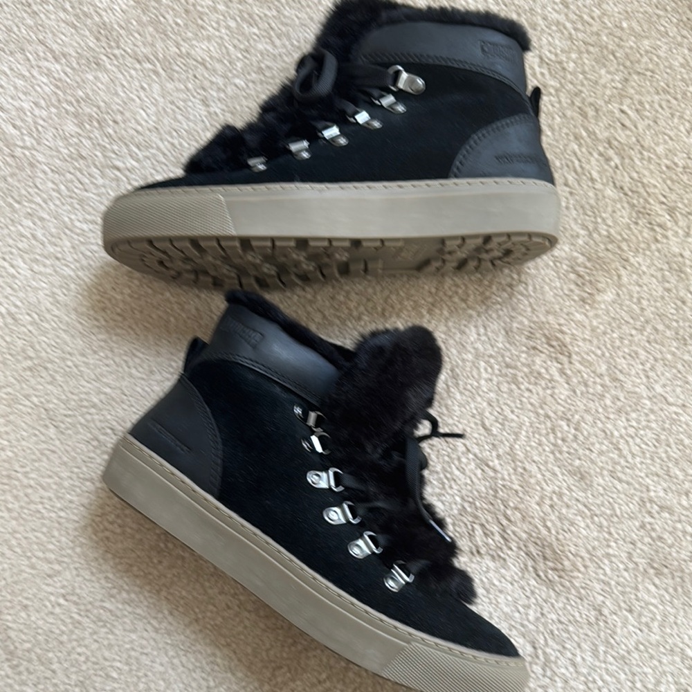 Women's Black High-Top Sneakers